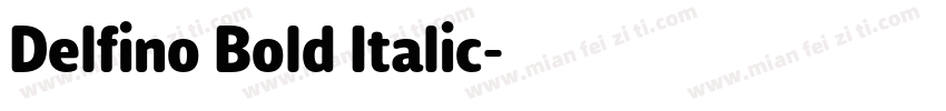 Delfino Bold Italic字体转换